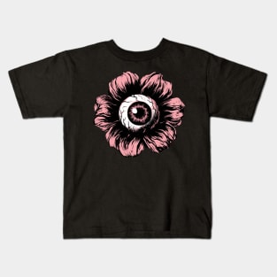 Flower eyeball trippy Kids T-Shirt